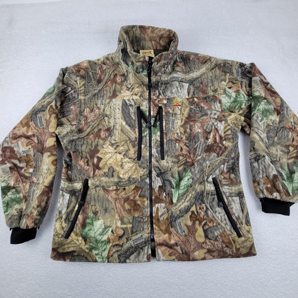 Mad Dog Gear Jacket Mens Medium Camouflage Fleece Scent Lok Silent Waterproof Hu